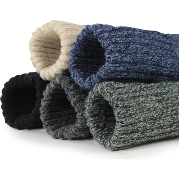 BenSorts Women 5 Packs Gray Beige Blue Green Black Winter Thick Warm Boots Socks - Picture 3 of 8